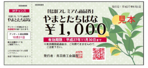 やまとたちばな金券